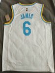 NBA 6 James Lakers 22-23 Maillot Retro blanc